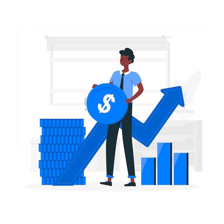 graph with dollar