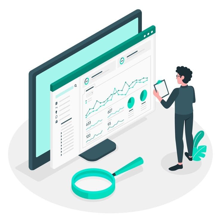 man doing analytics