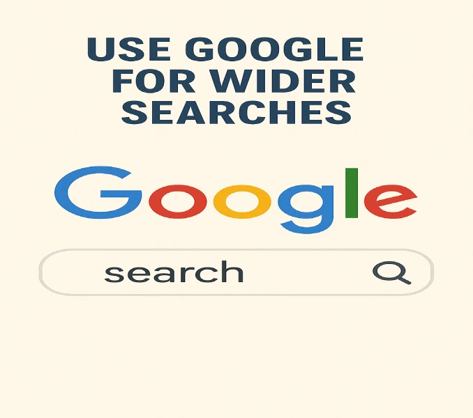 use google for wider searches