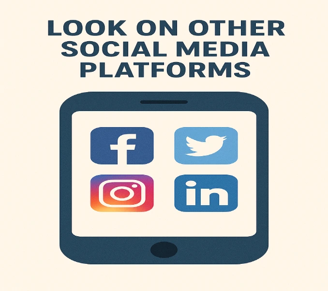look on other social media platforma