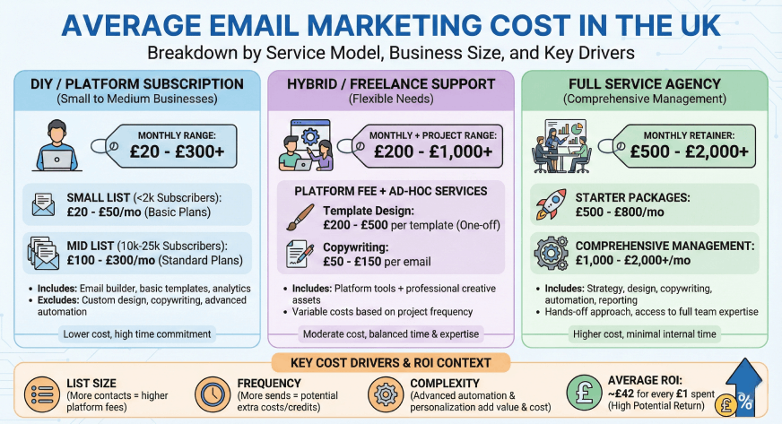 Average Email Marketing Cost in the UK
